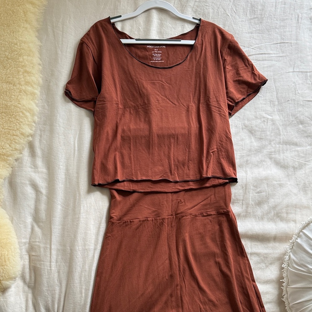 Indigo Luna 2 piece Set - Spice Agni skirt & moon tee SEE BELOW for full details